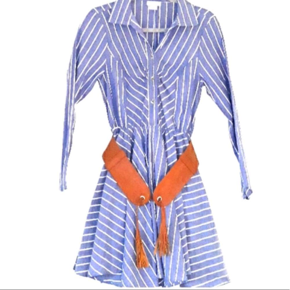 Boater Stripe Shirt Dress